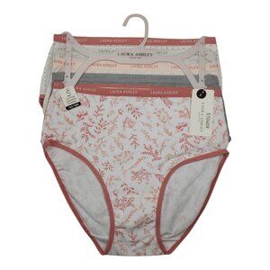 Laura Ashley Womens Tag Free Cotton Spandex Panties 5 Pack Small Floral & Solid